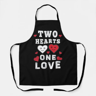 Tablier Cute Two Hearts One Love Anniversaire Saint-Valent