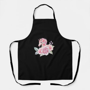 Tablier Cute Unicorn Avec Fleurs Floral Unicorn Filles Fil
