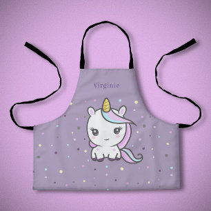Tablier Cute Unicorne Purple Apron