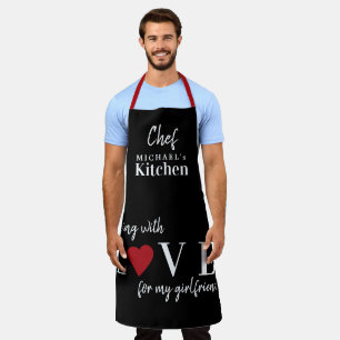 Tablier Cute Valentines Jour amour coeur personnalisé peti