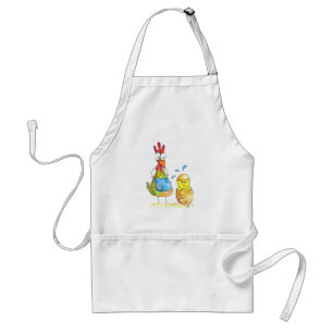 Tablier Cute Whimsical Mama Chicken with Baby