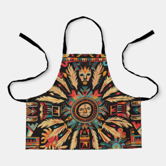 Tablier Cyan Vibrant "Aztec Dream" Petite Kitchen Apron