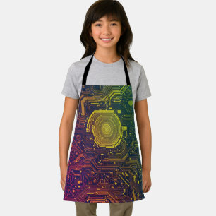 Tablier Cyber Graphique Coloré Pour Enfants