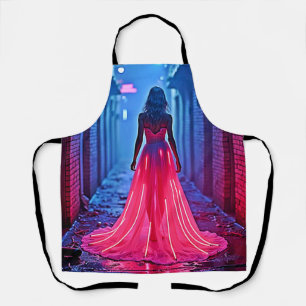 Tablier Cyberpunk Rose Lumière Robe Allée Mystère Art