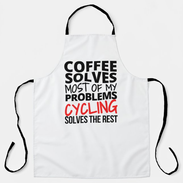 Tablier Cyclisme : Le café résout la plupart de mes problè (Recto)