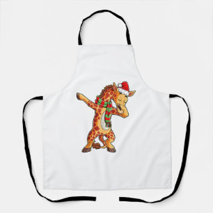 Tablier Dabbing Giraffe Père Noël T Shirt Christmas Kids B