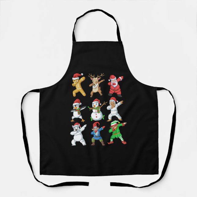 Tablier Dabbing Père Noël Elf Friends Noël (Recto)