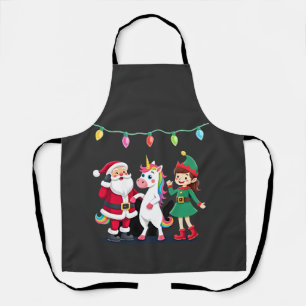 Tablier Dabbing Père Noël Elfe Licorne Noël Enfants Garçon