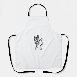 Tablier Dabbing Siberian Husky T-Shirt Husky Costume pour