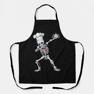 Tablier Dabbing Skeleton Chef Déjeuner Lady Halloween