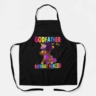 Tablier Dabbing Unicorn Afro Parrain de l'Anniversaire Pri