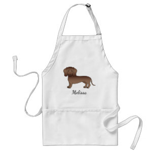 Tablier Dachshund à poil court au chocolat Chien de dessin