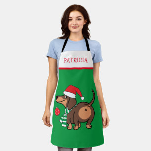 Tablier Dachshund Chien mignonne Joyeux Noël