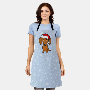 Tablier Dachshund Père Noël mignonne Noël Wiener Chien vac