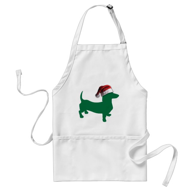Tablier Dachshunds de Noël (Devant)