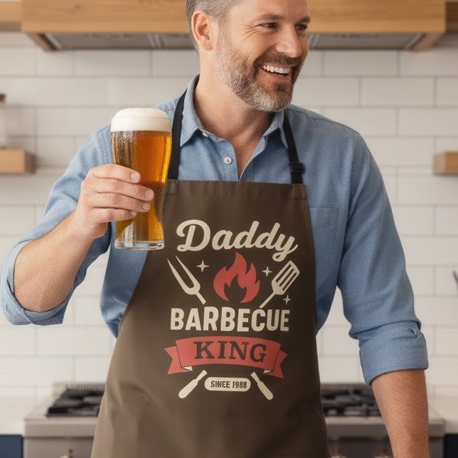 Tablier Daddy Barbecue King BBQ Apron for Dad (Créateur téléchargé)