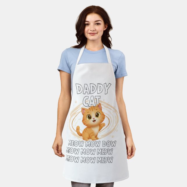Tablier Daddy Cat Meow Spiral - Apron (Porté)