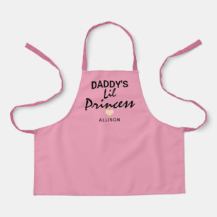 Tablier Daddy's Lil Princess Pink Heart Personnalisé Enfa