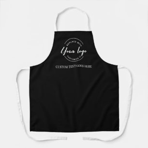 Tablier d'affaires personnalisé noir avec logo per