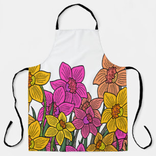 Tablier Daffodils colorés Fleurs Design