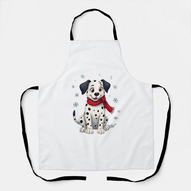 Tablier Dalmatie Snowy Fun chien (Recto)