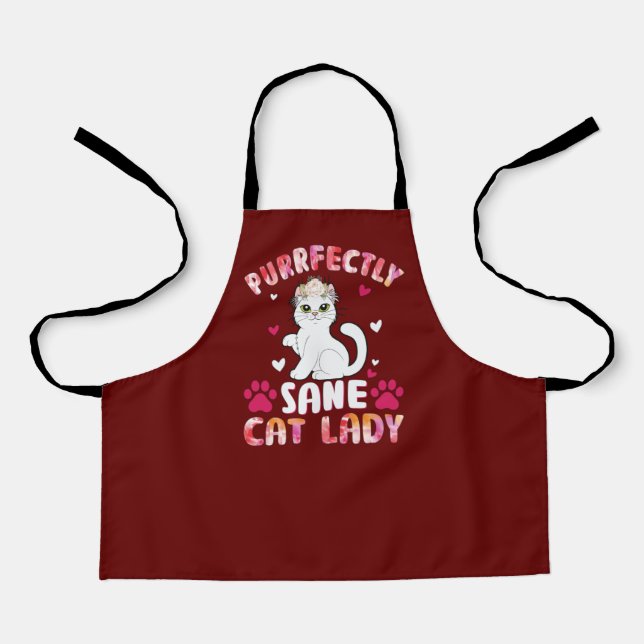 Tablier Dame Chaton Parfaitement Saine d'Esprit (Recto)
