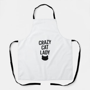 Tablier Dame de chat fou - Drôle cadeau Amoureux des chats