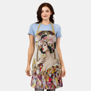 Tablier Dame Fantastique Mignonne Art Déco