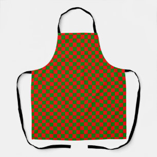 Tablier Damier Vichy Rouge Vert à Carreaux