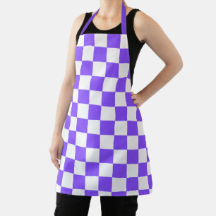Tablier Damier violet classique