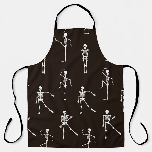 Tablier Dancing Skeletons : Arrière - plan Quirky sans Sea (Recto)