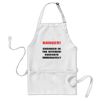 TABLIER DANGER ! , INGÉNIEUR DANS LA CUISINE ! ÉVACUEZ