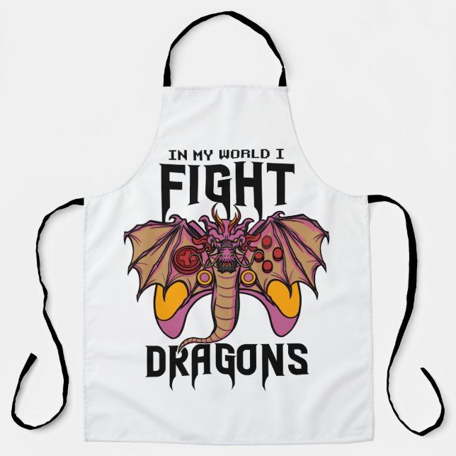Tablier Dans Mon Monde, Je Lutte Contre Les Dragons (Recto)