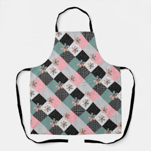 Tablier Dans un motif rustique patchwork de couleurs multi
