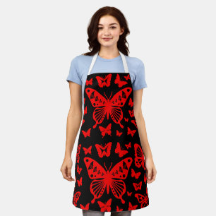 Tablier Danse papillon en rouge