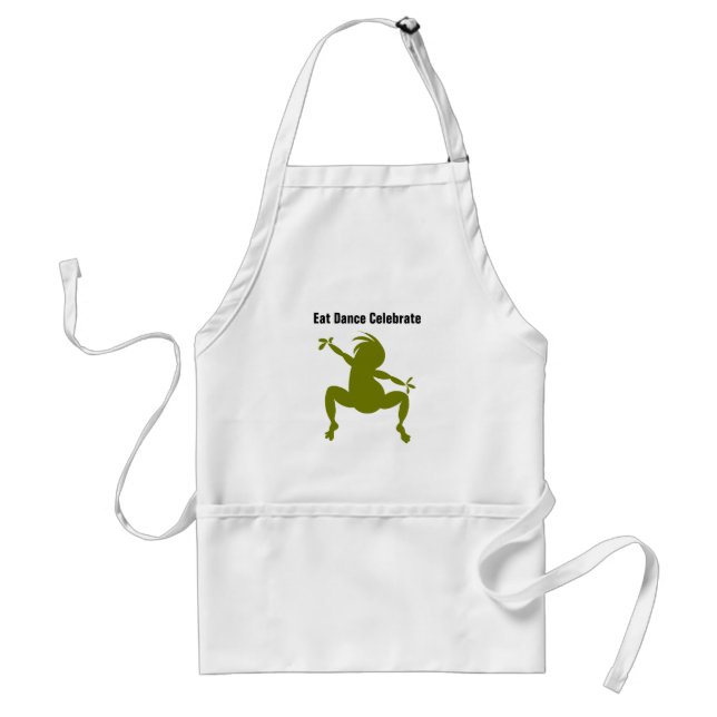 Tablier Danse verte Kokopelli (Devant)