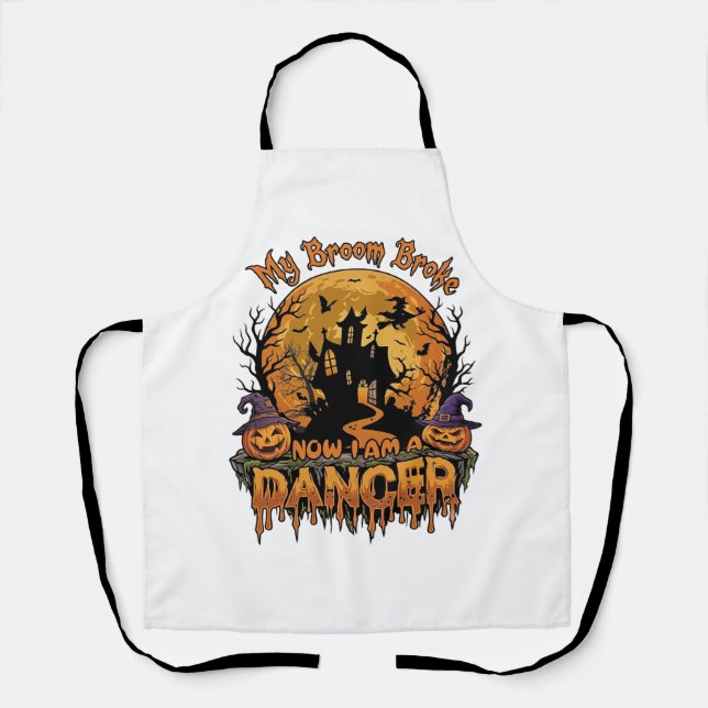 Tablier Danseur de balai cassé Halloween Maison hantée Cit (Recto)