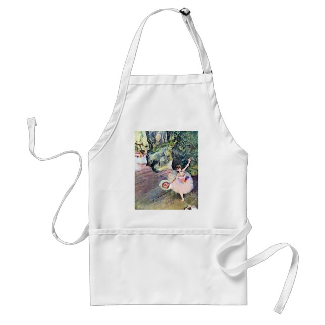 Tablier Danseuse au bouquet de fleurs par Edgar Degas (Devant)