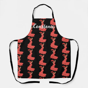Tablier Danseuse espagnole Flamenco Nom personnalisé Apron