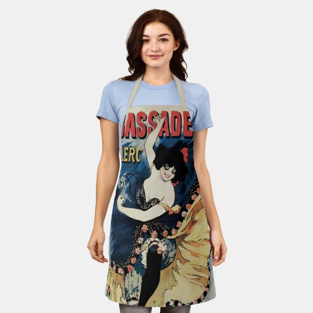 Tablier Danseuse Flamenco Art Nouveau Vintage, Ambassadeur (Porté)