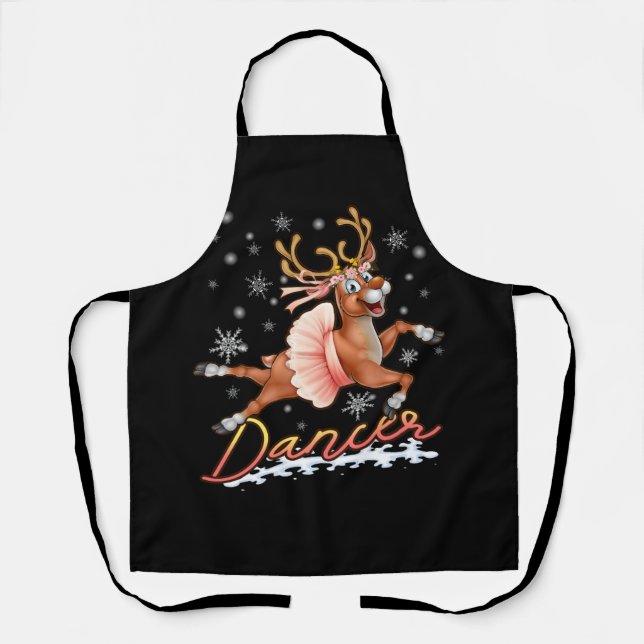 Tablier Danseuse Joyeux Noël Danser Rinder Xmas (Recto)