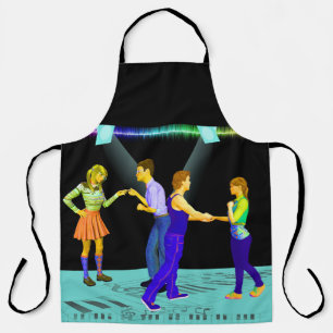 Tablier Danseuses De Swing Sur Note Musicale Plancher