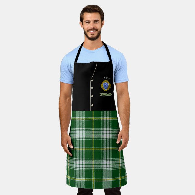 Tablier Darcy Irish Shield & Tartan Personnalisé Kilt (Porté)