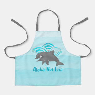 Tablier Dauphin à l'aquarelle Keiki Vague