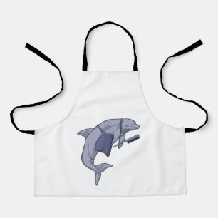 Tablier Dauphin en coiffeur avec peigne