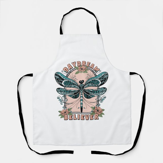Tablier Daydream, Belle libellule, Joli design floral (Recto)