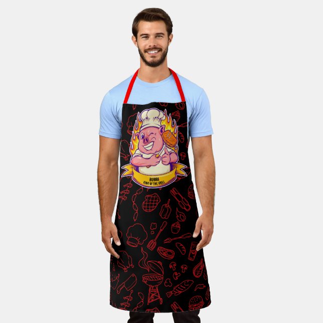 Tablier de barbecue drôle personnalisé pour chef d (Porté)