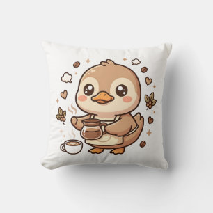 Tablier de Barista Canard Kawaii Coussin de Lancer