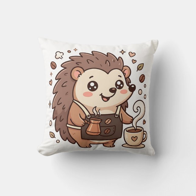 Tablier de barista Hérisson Mignon Coussin de Lanc (Recto)