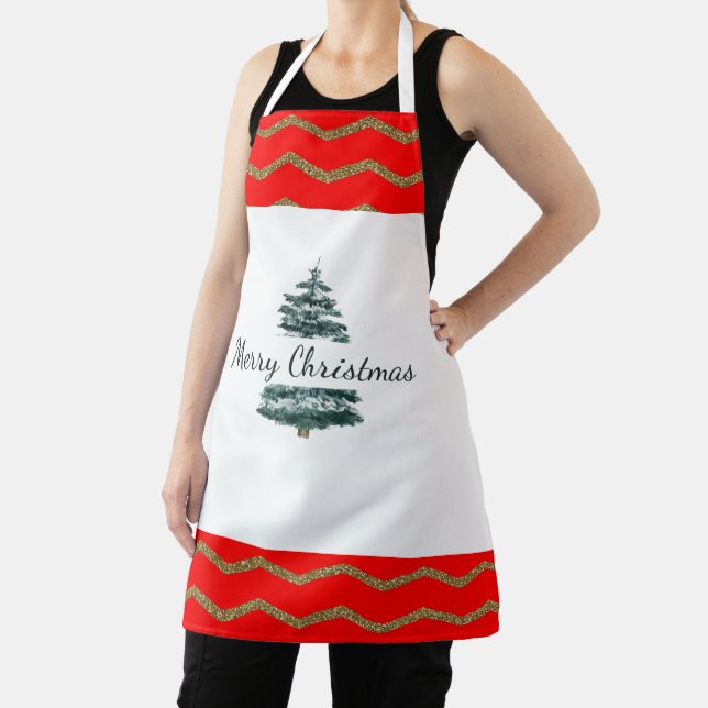 Tablier de base avec impression « Joyeux Noël » pa (Insitu)